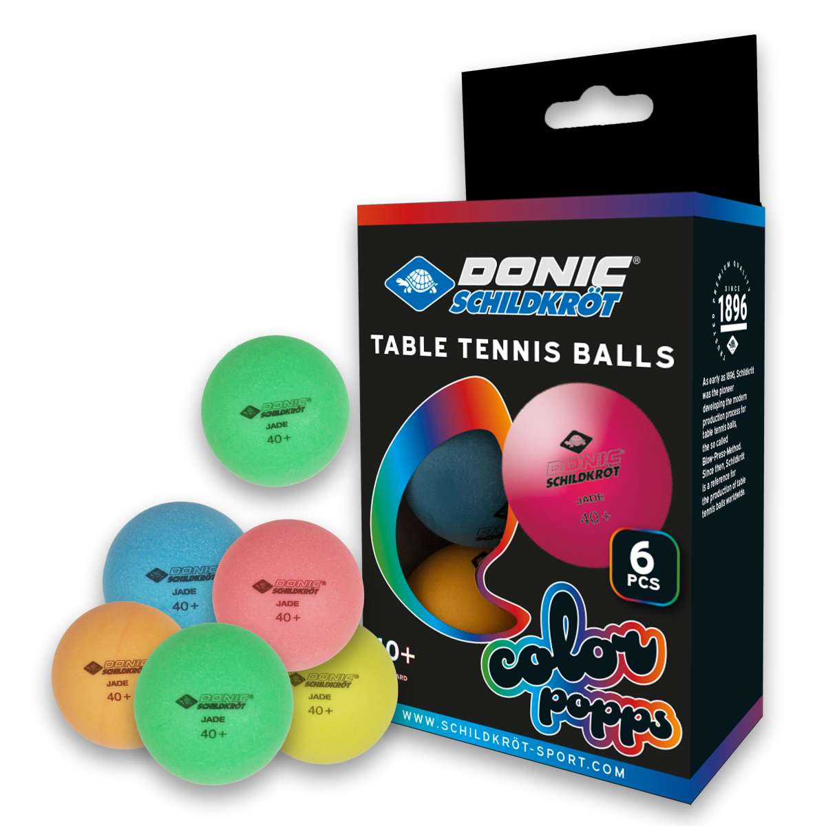 Donic balls "Color Popps" (6 balls)