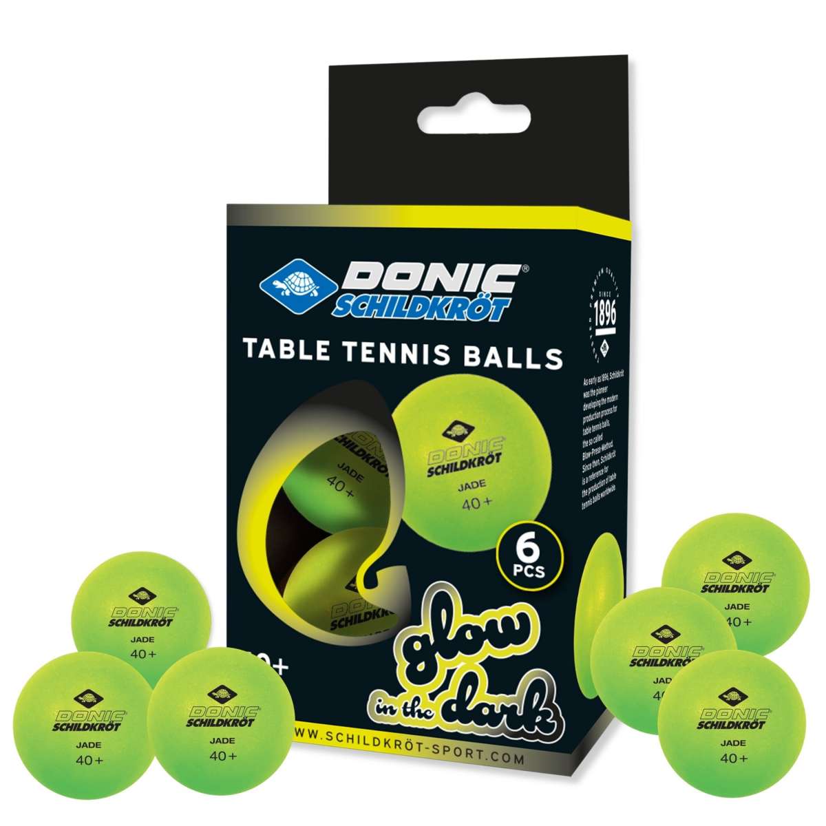 Donic balls "Glow in the Dark" (6 balls)