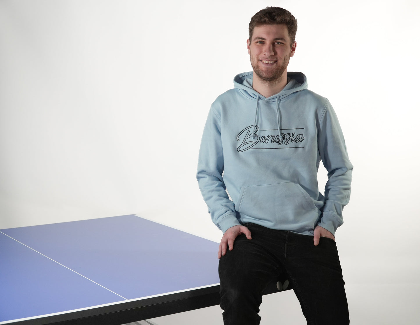 Borussia Düsseldorf - Hoodie Sky Blue